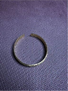Gold Tone Textured Cuff Bracelet